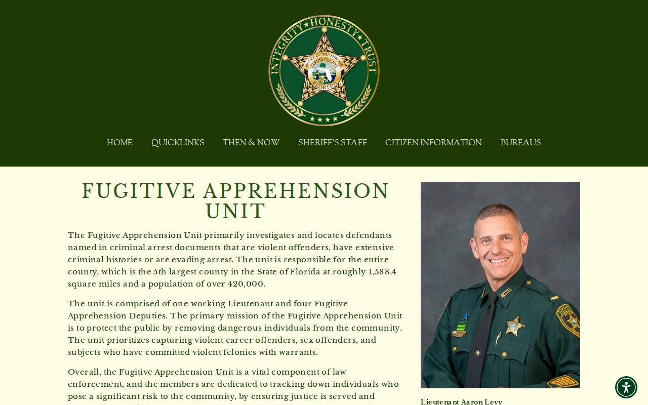 Marion County Sheriff's Office warrant and fugitive instructions